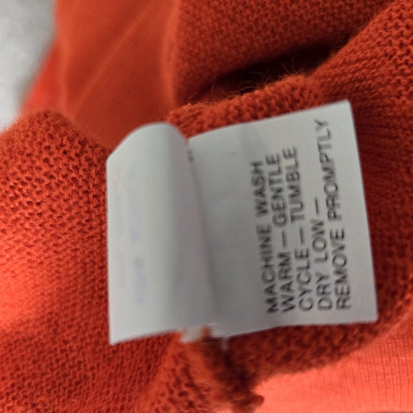 Vintage Clemson Orange V Neck Lightweight Sweater Small - Picture 8 of 8